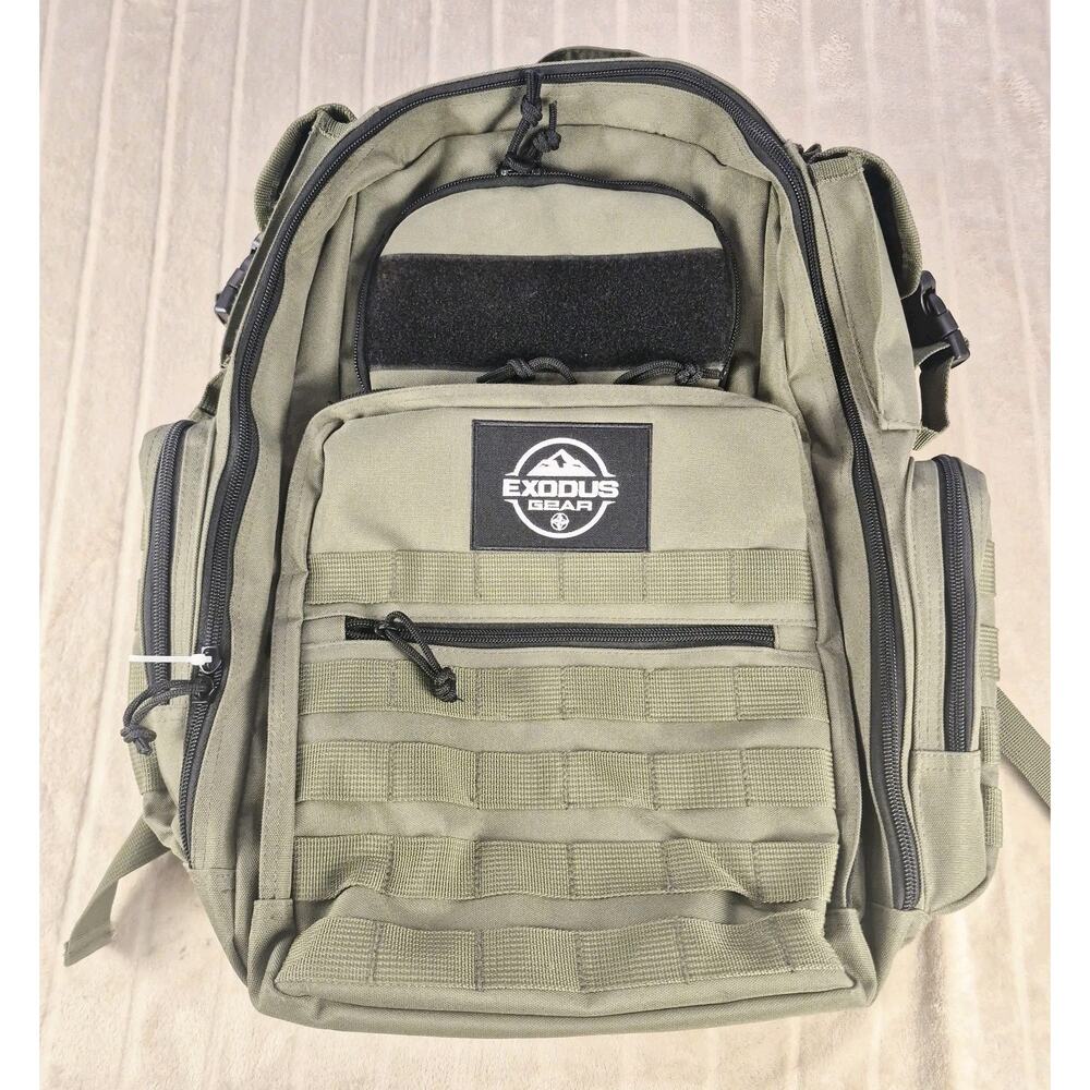 Exodus Gear Tan Tactical Backpack Molle System Outdoor Camping Hiking